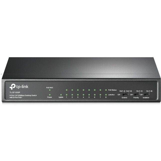 TP-Link TL-SF1009P Switch No Gestionado 9 Puertos 10/100 Mb/s 8 PoE+ 65W