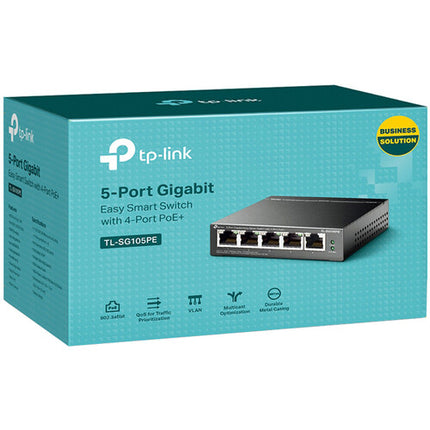 TP-Link TL-SG105PE Switch 5 Puertos Gigabit 4 PoE+ 65W Presupuesto