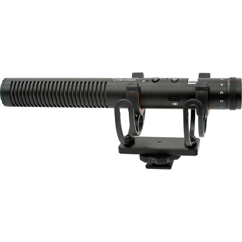 Comica Audio CVM-VM20 Micrófono Shotgun para Cámara con Batería Recargable y Control de Ganancia