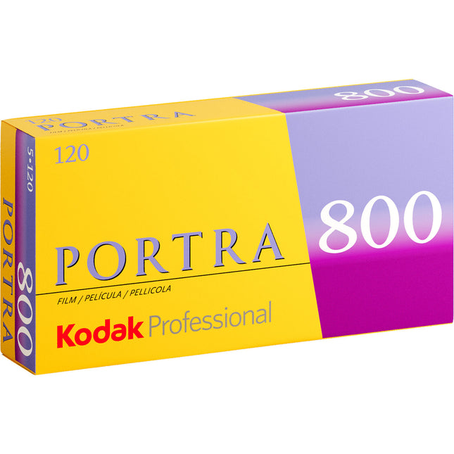 Kodak Professional Portra 800 Película Negativa Color 120 ISO 800 Paquete 5 Rollos