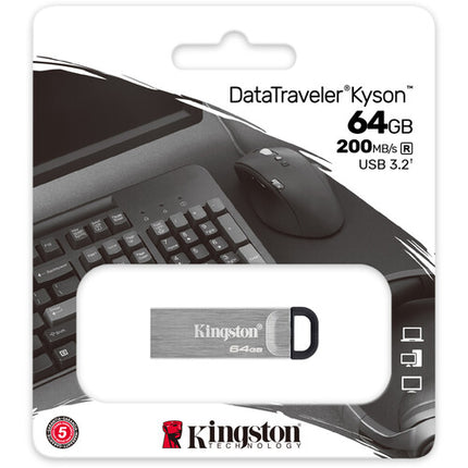 Kingston DataTraveler Kyson Unidad Flash USB 3.2 Gen 1 64GB 200MBs Lectura 60MBs Escritura
