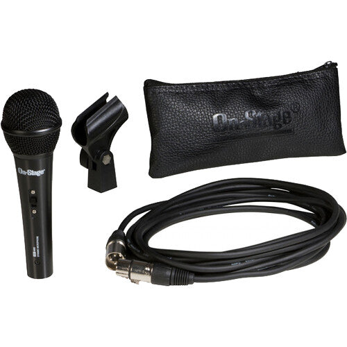 On-Stage AS400V2 Micrófono Dinámico Vocal Hipercardioide con Switch y Cable XLR 20'