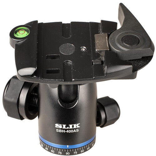 SLIK SBH-400AS Cabeza de Bola Compacta 8.8 lb Capacidad y Placa Rápida