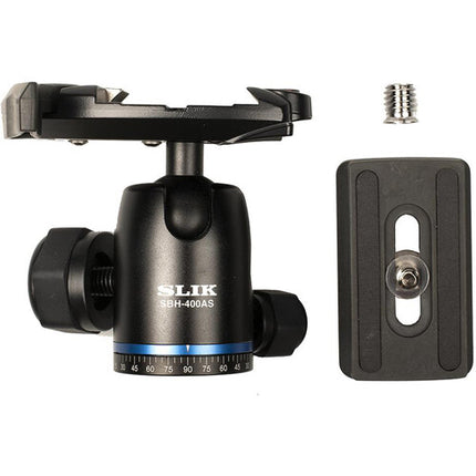 SLIK SBH-400AS Cabeza de Bola Compacta 8.8 lb Capacidad y Placa Rápida