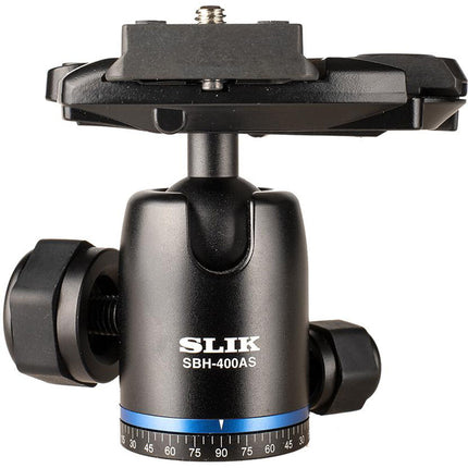 SLIK SBH-400AS Cabeza de Bola Compacta 8.8 lb Capacidad y Placa Rápida