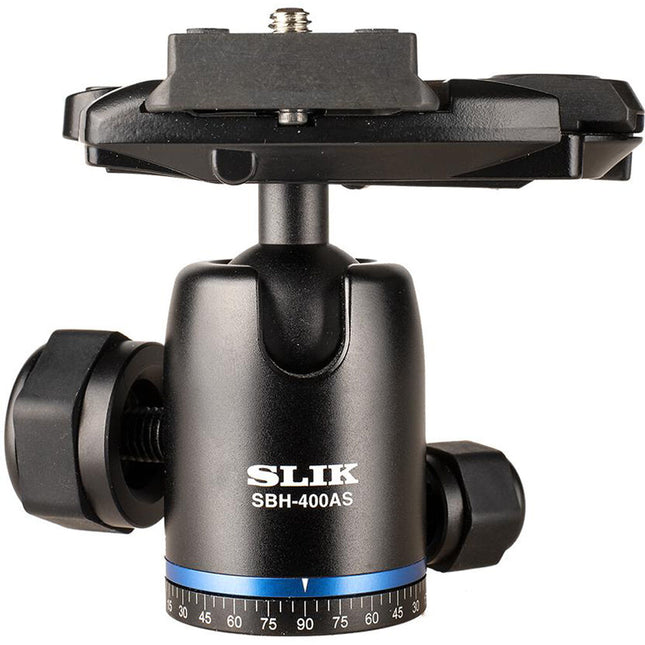 SLIK SBH-400AS Cabeza de Bola Compacta 8.8 lb Capacidad y Placa Rápida