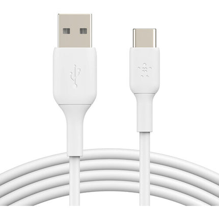 Belkin BoostCharge Cable USB-A a USB-C 6.6 Pies Blanco Certificado USB-IF