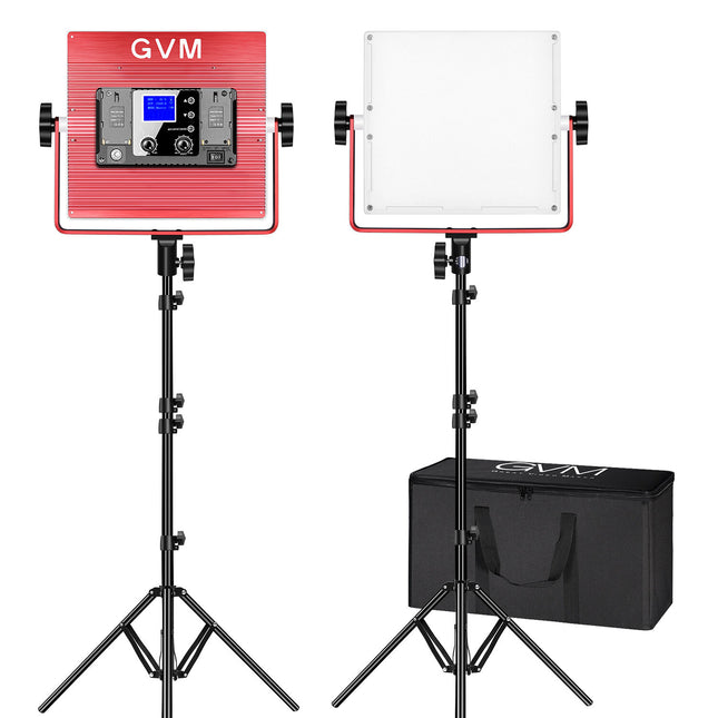 GVM RGB LED Panel de Luz Suave para Video Kit R50R288-2L 12x12" 2800-10000K