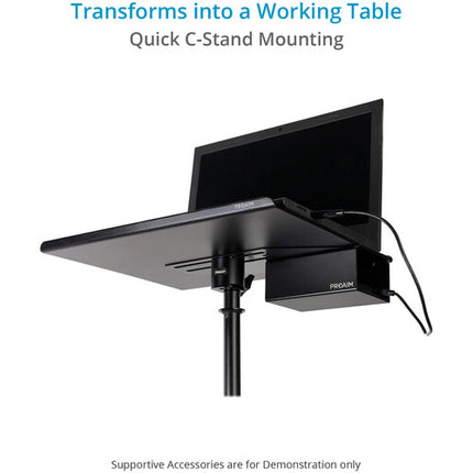 Proaim Universal Laptop Workstation para C-Stands para laptops hasta 16x13 pulgadas con bolsa de almacenamiento