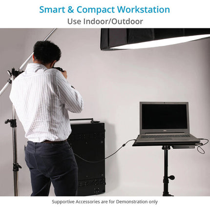 Proaim Universal Laptop Workstation para C-Stands para laptops hasta 16x13 pulgadas con bolsa de almacenamiento