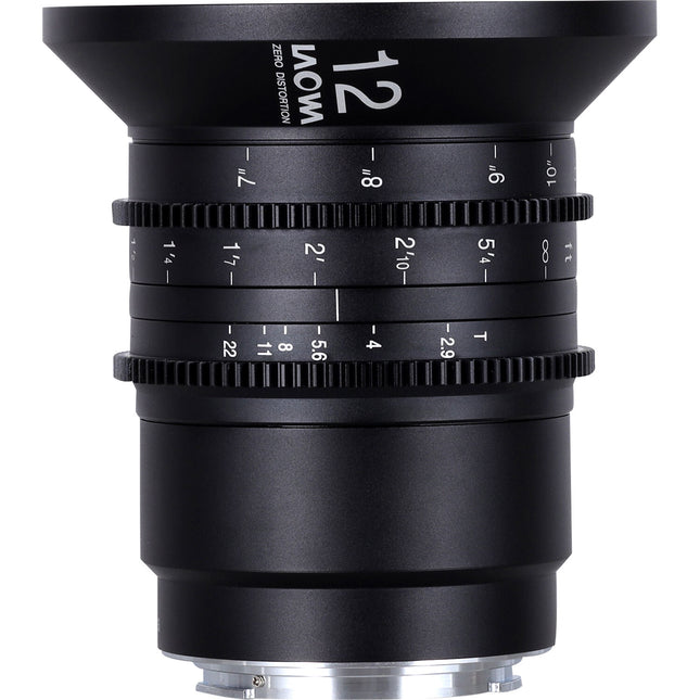 Venus Optics Laowa 12mm T2.9 Zero-D Lente Cine Canon RF 122° Ángulo 7 Pulgadas Enfoque Cercano