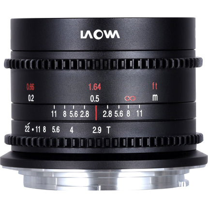 Venus Optics Laowa 9mm T2.9 Zero-D Lente Cine RF Montura 113° ángulo Vista