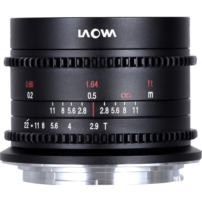 Venus Optics Laowa 9mm T2.9 Zero-D Lente Cine RF Montura 113° ángulo Vista