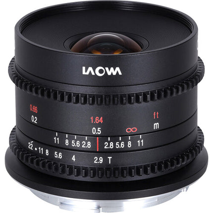Venus Optics Laowa 9mm T2.9 Zero-D Lente Cine RF Montura 113° ángulo Vista