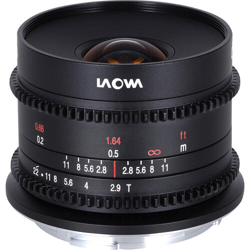 Venus Optics Laowa 9mm T2.9 Zero-D Lente Cine RF Montura 113° ángulo Vista