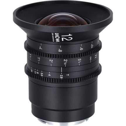 Venus Optics Laowa 12mm T2.9 Zero-D Lente Cine Canon RF 122° Ángulo 7 Pulgadas Enfoque Cercano