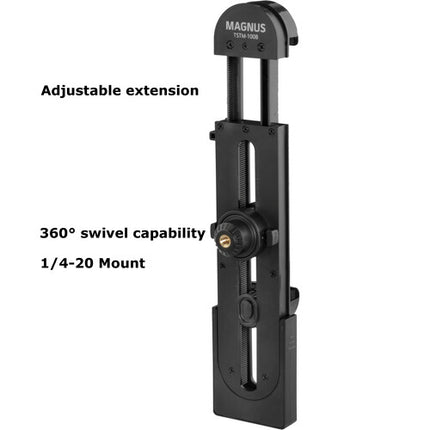 Soporte para trípode Magnus para tablets y smartphones 2.2 a 11 pulgadas giratorio 360 grados