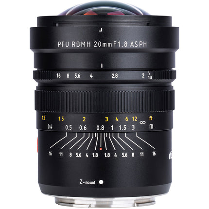 Viltrox PFU RBMH 20mm f1.8 ASPH Objetivo Nikon Z con diafragma 14 hojas y distancia mínima 24 cm