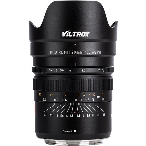 Viltrox PFU RBMH 20mm f1.8 ASPH Objetivo Nikon Z con diafragma 14 hojas y distancia mínima 24 cm