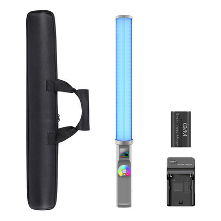 GVM RGB LED Bi-Color Luz de Video 3200-5600K 23.3 Pulgadas Batería y Cargador