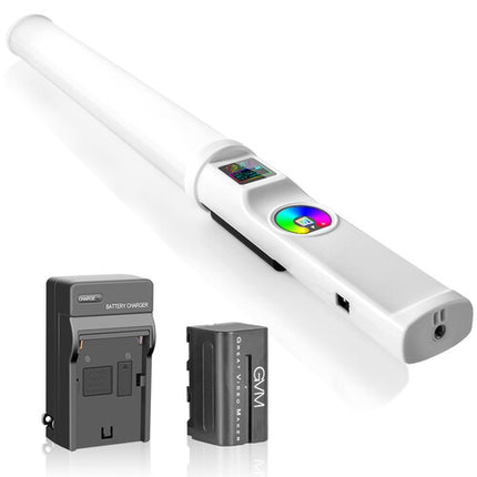 GVM RGB LED Bi-Color Luz de Video 3200-5600K 23.3 Pulgadas Batería y Cargador