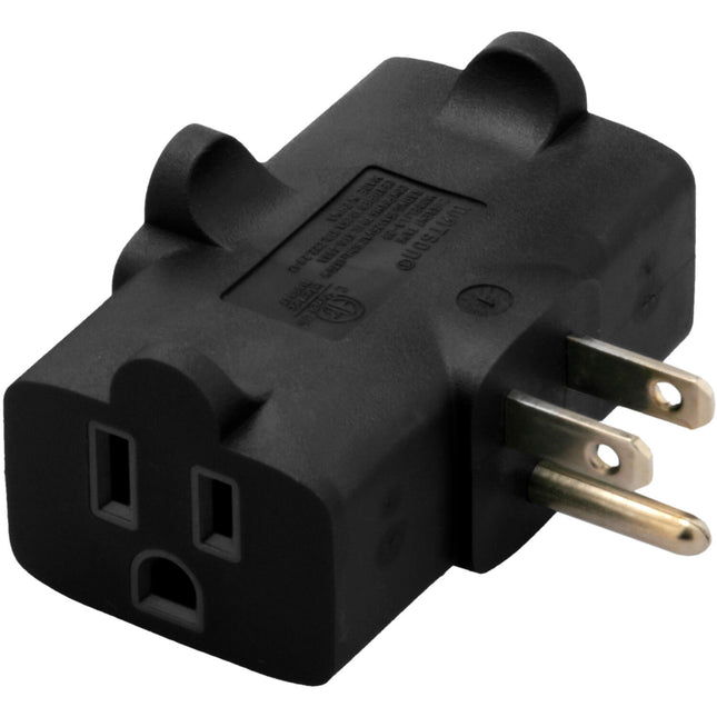 Adaptador de corriente Watson A-PTT-B Tri-Tap negro UL 125 VAC 15A