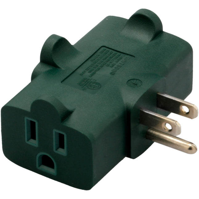 Watson A-PTT-G Adaptador de Corriente Tri-Tap Verde 125 VAC 15A