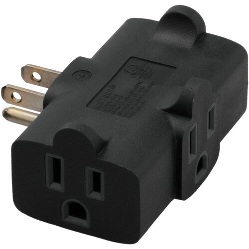 Adaptador de corriente Watson A-PTT-B Tri-Tap negro UL 125 VAC 15A