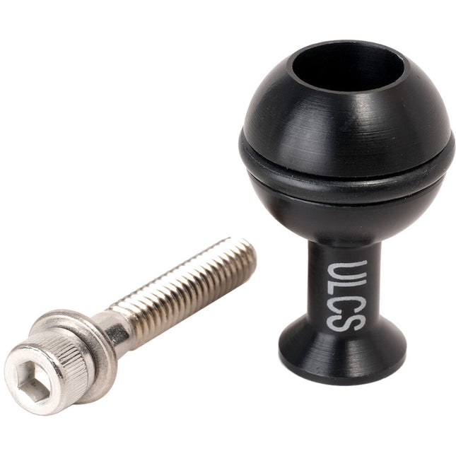 Adaptador Esférico Ultraligero con Tornillo de Cabeza Socket 1/4"-20 Negro Con Arandela 1.5"