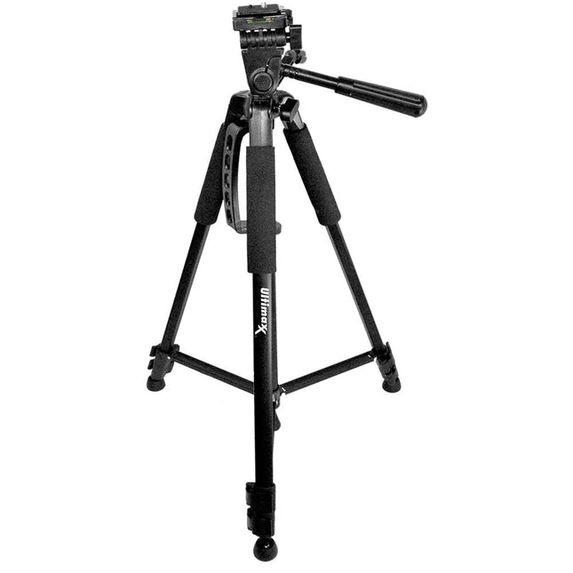 Ultimaxx UM-TR60BK trípode de aluminio 60 pulgadas altura máxima con cabeza 3 vías y liberación rápida negro