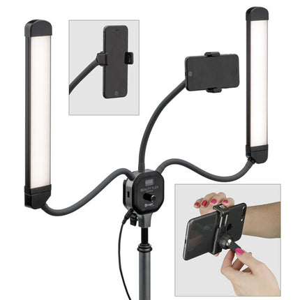 Angler Beauty Flex Twin Stick 11" Luz LED Bi-Color Flexible 3000-6500K Control Remoto