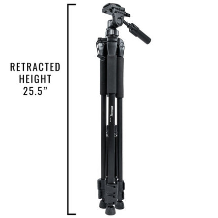 Ultimaxx UM-TR72BK Trípode de Aluminio 72" con Cabezal Panorámico y Liberación Rápida Negro