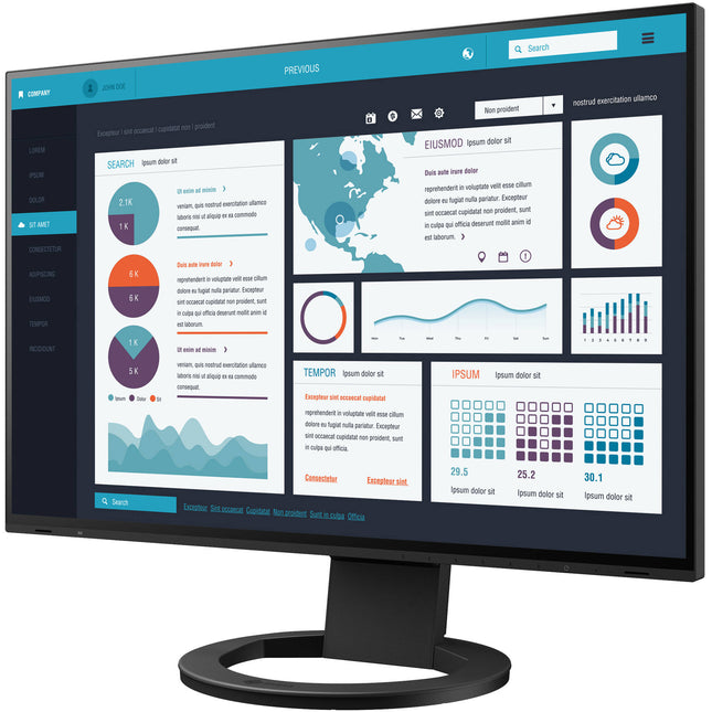 EIZO FlexScan EV2795FX-BK Monitor IPS 27" 2560x1440 USB Type-C Docking
