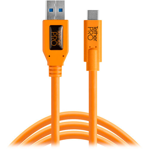 Tether Tools TetherPro Cable USB Tipo C a USB 3.0 15 pies 5 Gb/s naranja