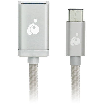 IOGEAR Adaptador USB 3.0 Tipo C Macho a Tipo A Hembra 10 cm 5 Gb/s Plata
