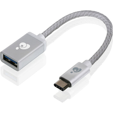 IOGEAR Adaptador USB 3.0 Tipo C Macho a Tipo A Hembra 10 cm 5 Gb/s Plata