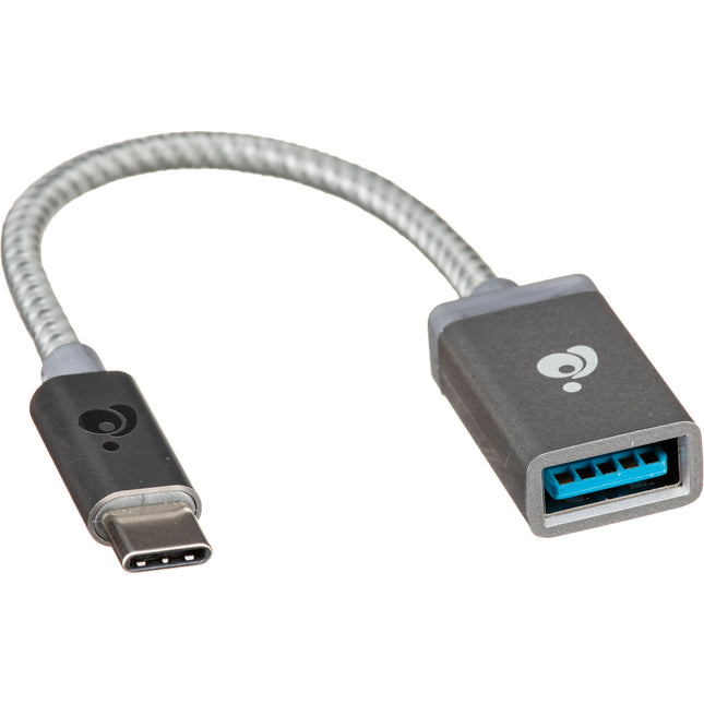 IOGEAR Adaptador USB 3.0 Tipo C Macho a Tipo A Hembra 10 cm 5 Gb/s Plata