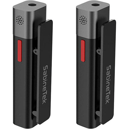 Sabinetek SmartMike+ Micrófonos Inalámbricos Bluetooth para Smartphones y DSLR Par Negro