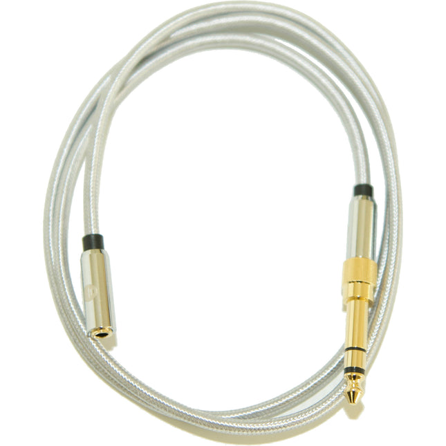 Direct Sound Cable de extensión 3.5 mm macho a hembra 36" con adaptador 1/4" y chaqueta trenzada
