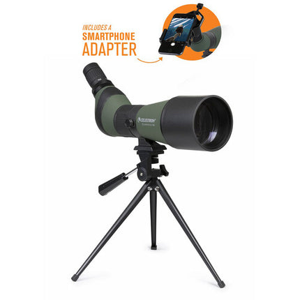 Celestron LandScout Telescopio terrestre 20-60x80 con trípode y adaptador móvil