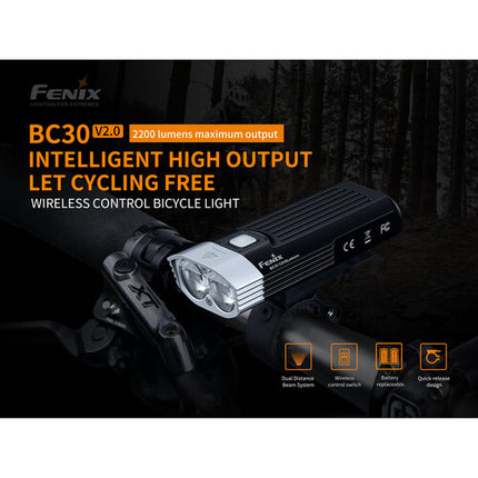 Fenix Linterna BC30 V2.0 Luz para Bicicleta 2200 lúmenes IP66