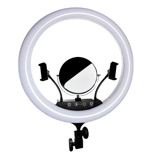 Savage Vlogger Kit de Iluminación Anular LED Bicolor 17" con Soporte y Fondo Reversible 5 x 7'