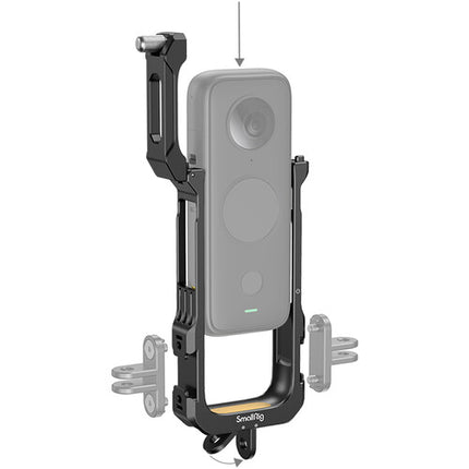SmallRig Utility Frame para Insta360 ONE X2 con montaje doble y tapa de lente de silicona