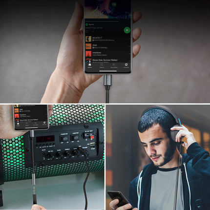 Naztech Adaptador de audio USB Tipo-C a 3.5mm 5 Pulgadas Ultra Flexible