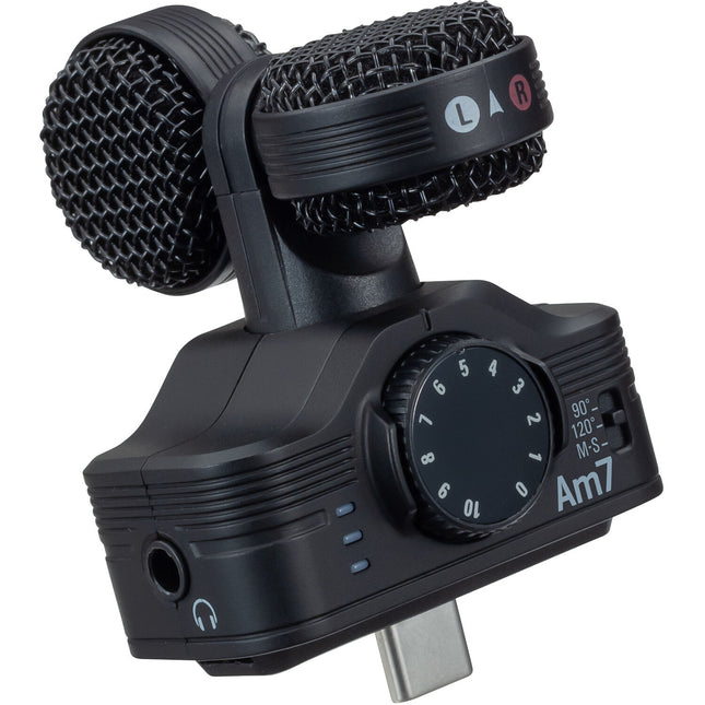 Zoom Am7 Micrófono estéreo Mid-Side para Android con USB-C 48 kHz 16 bits
