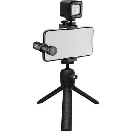 RODE Vlogger Kit USB-C Mic Shotgun Luz Trípode Soporte Móvil