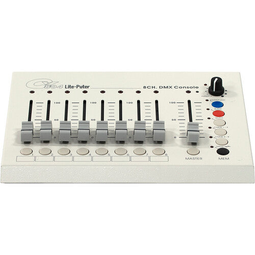 ikan Lite-Puter consola de iluminación DMX 8 canales control de 8 luces 8 escenas