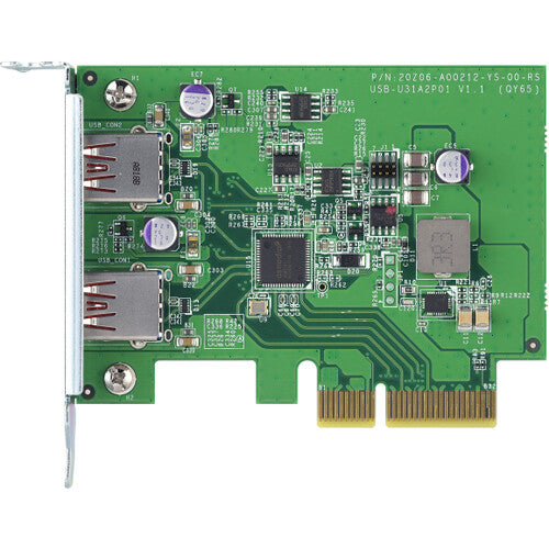 QNAP QXP-10G2U3A Tarjeta PCIe 2 Puertos USB 3.2 Gen 2 10 Gb/s Full-Height