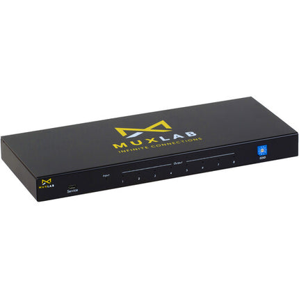 MuxLab 1 x 8 Divisor HDMI UHD 4K60 18 Gb/s con Gestión EDID y Fuente de Poder