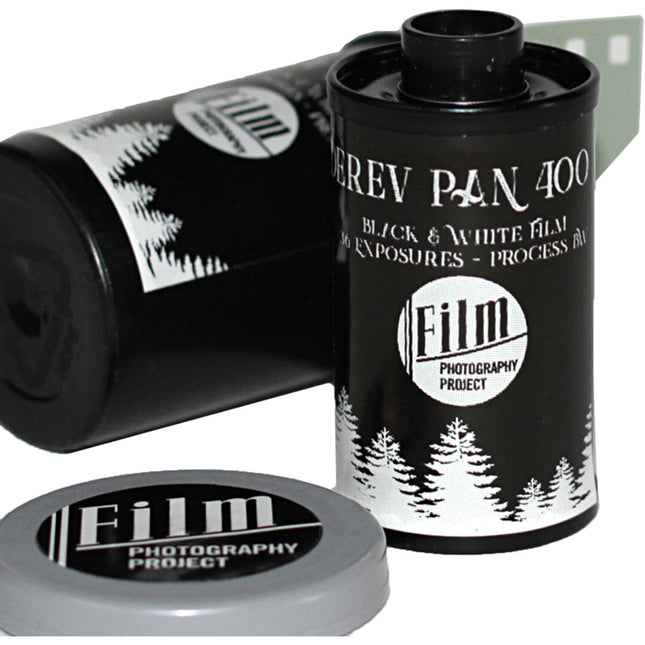Film Photography Project Derev Pan 400 Película Negativa Blanco y Negro 35mm 36 Exposiciones ISO 400 Grano Fino